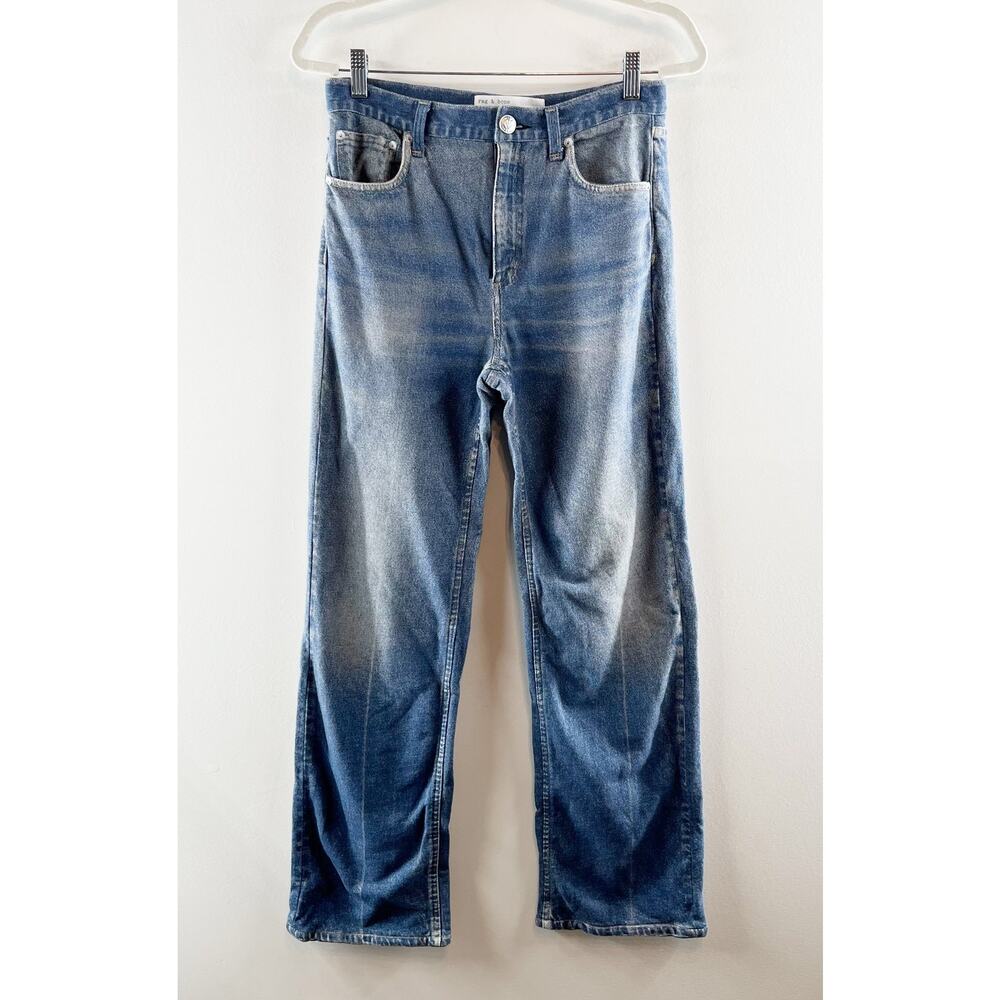 Rag & Bone Miramar Shea Relaxed Sweatpants Straight Pants Jeans Ryder Blue 26 - Picture 4 of 6